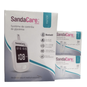 جهاز سكر ساندرا كير +2علبة شرايط 50شريط